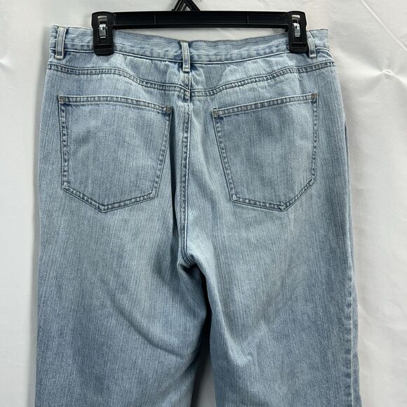 Talbots Blue Jeans Women’s 12  High Rise Light Wash Straight Leg Vintage Cotton - Picture 5 of 9